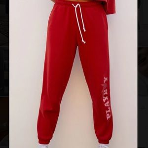 Red Playboy Sweatpants